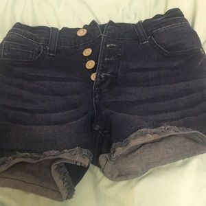 High wasted jean shorts